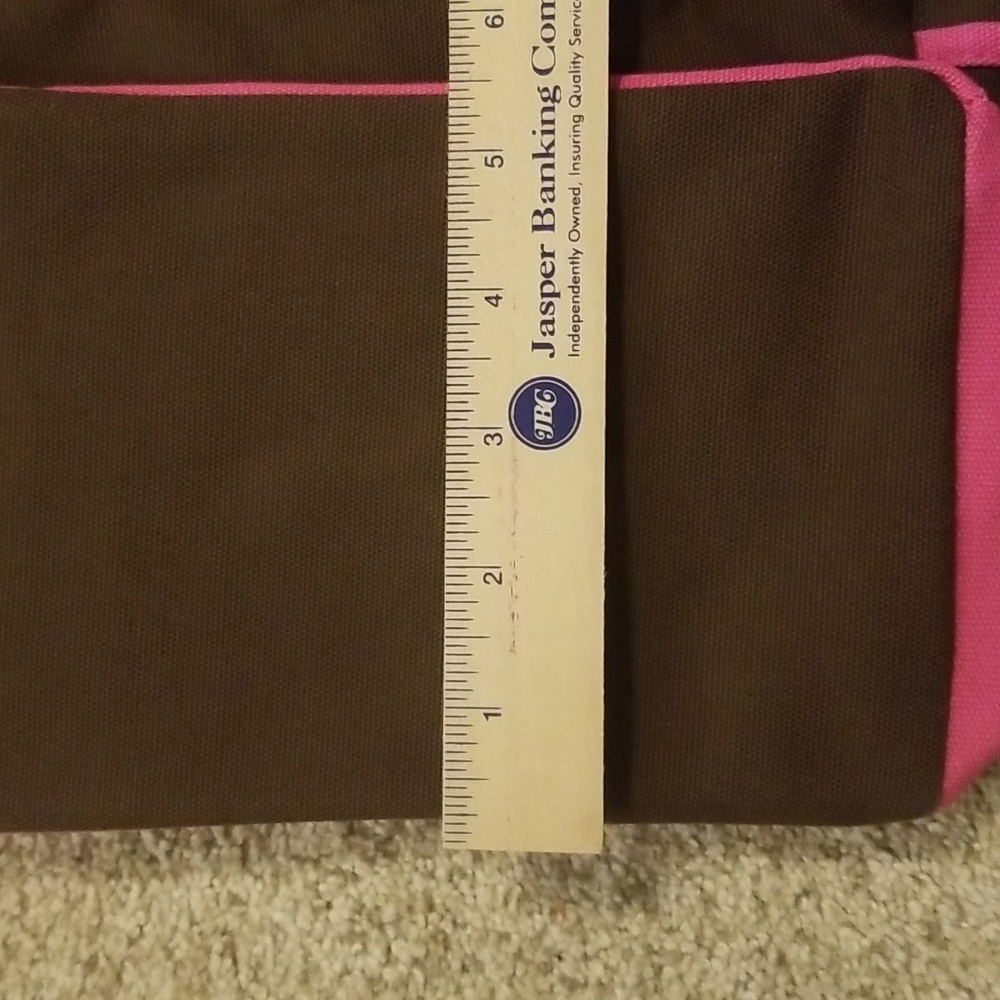Stylish Pink and Brown Tote Bag - Picture 4 of 5